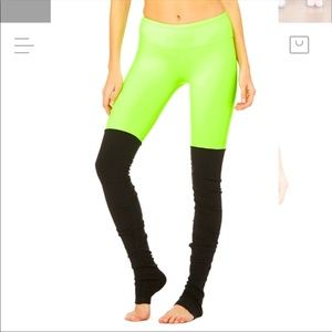 Alo yoga lime green goddess legging